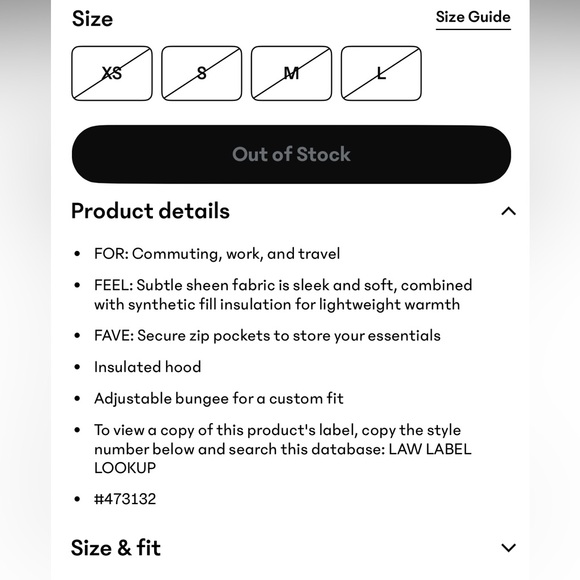 NWT Athleta | Aire Puffer Parka | Black | SPetite - Picture 10 of 12